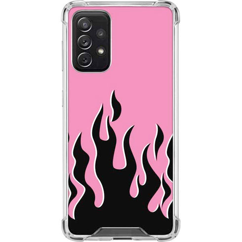 Pink Flames Galaxy A72 5G Clear Case